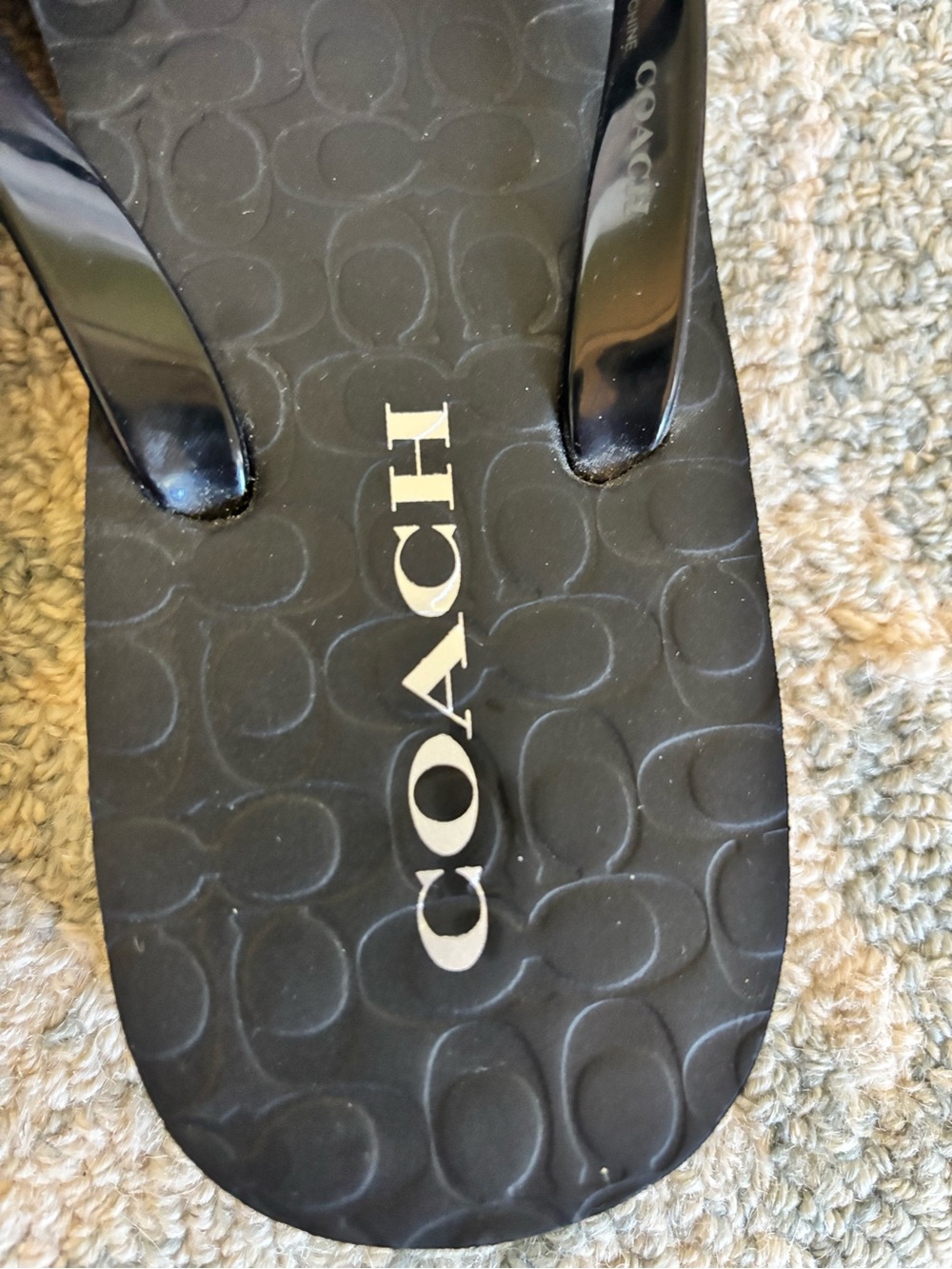 COACH ABBIGAIL Sandal Flip Flops Size 9 Black EUC Summer Ready - Picture 3 of 5